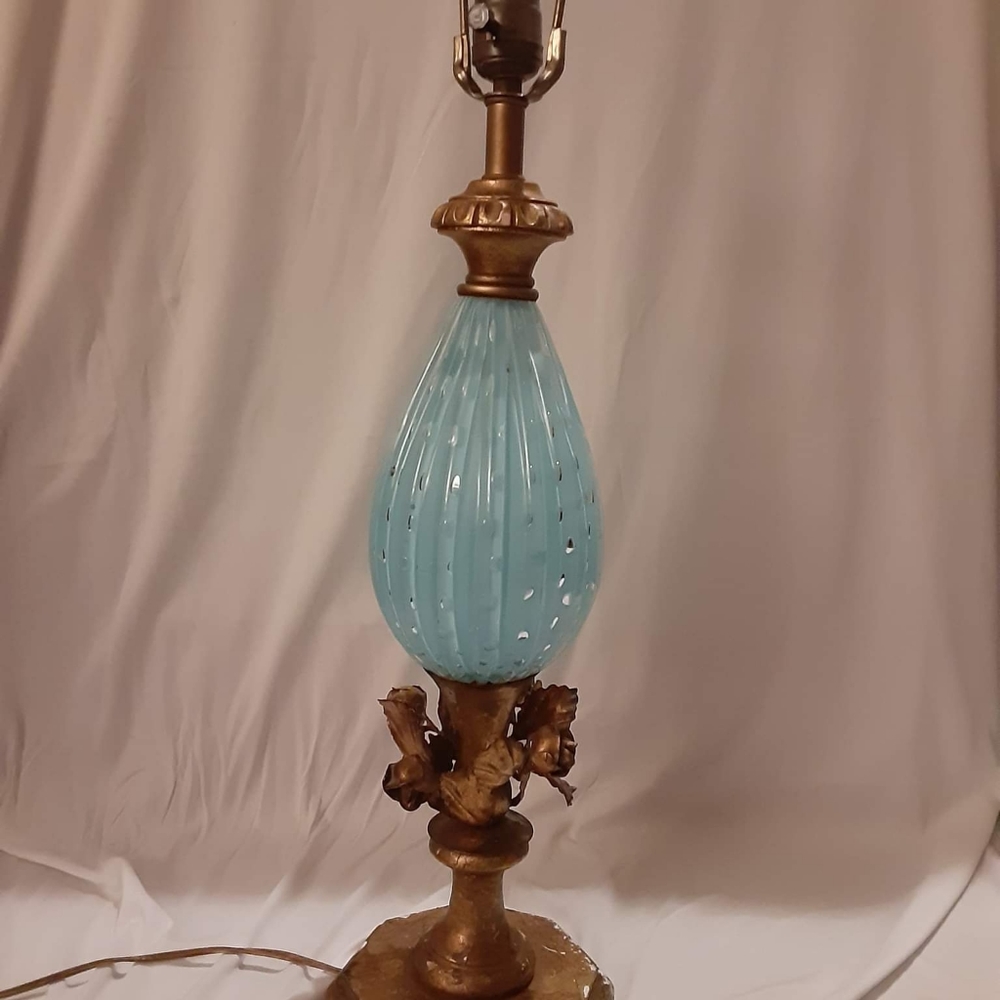 Murano Glass table lamp Vintage